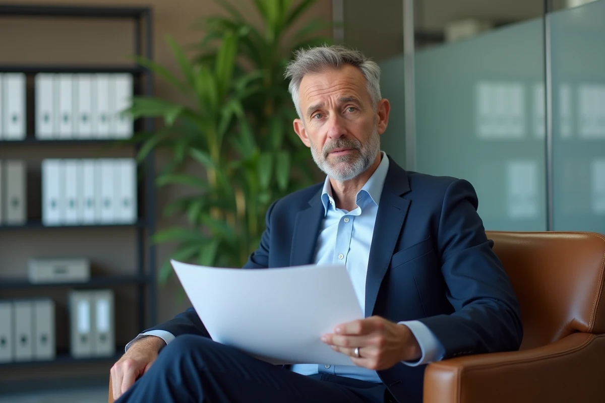Homme en costume dans un espace professionnel